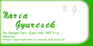 maria gyurcsek business card